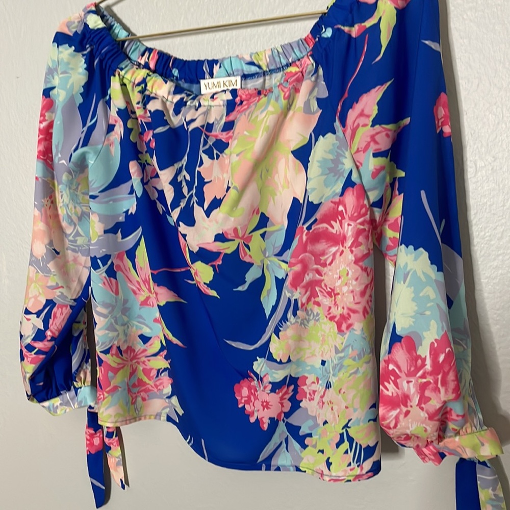 Yumi Kim Blue Hawaii Off Shoulder Top - Picture 2 of 7